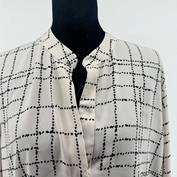 Prologue women’s Cream Polyester Top with Black Dot Grid Detail size XXL - Picture 3 of 7